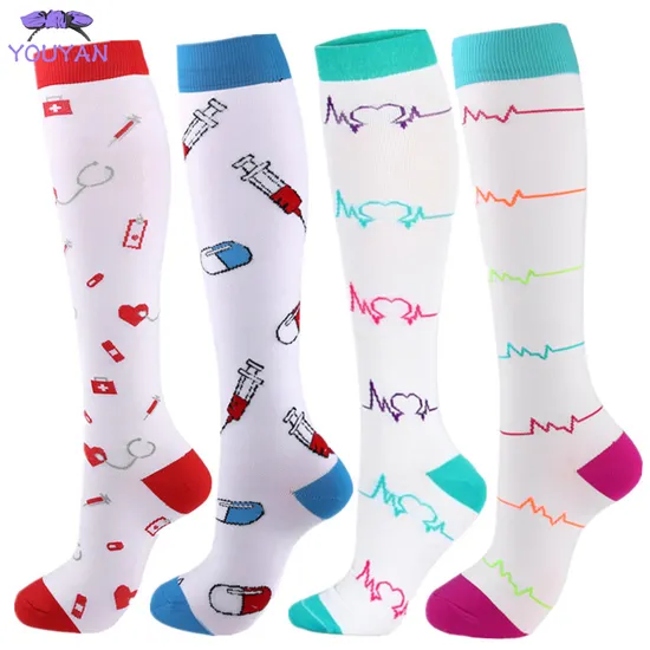 Compression Socks Men Women Knee High Stockings 20-30 Mmhg Fit Medical Edema Diabetes Varicose Veins Running Compression Socks