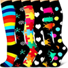 Custom Design Unisex Cotton Compression Socks Fancy Calcetin Cycling Sport Athletic Custom Compression Socks