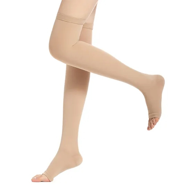Post Op Stage 2 Recovery Socks High Compression Socks Support Therapeutic Graduated Sports Socks Medical Grade 2 MID-Calf-Length Socks with Toe Exposed
