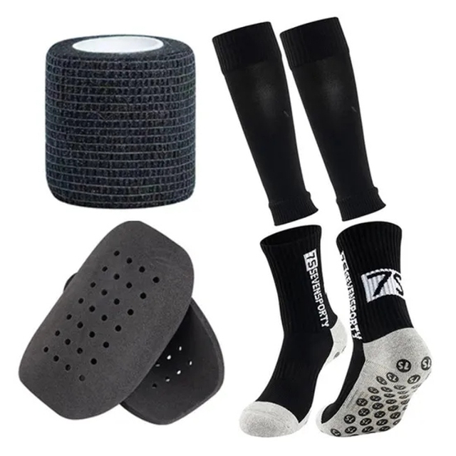Personality Custom Soccer Shin Guard and Football Compression Sock Sleeve Soccer Grip Socks Set
