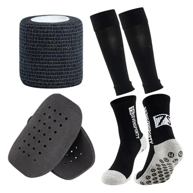 Personality Custom Soccer Shin Guard and Football Compression Sock Sleeve Soccer Grip Socks Set