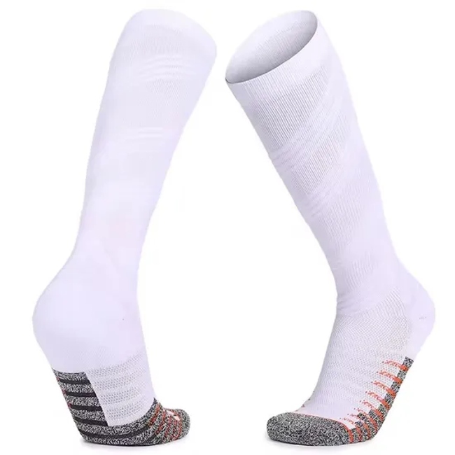 Cushion Padded Long Soccer Running Compression Socks 20-30mmhg