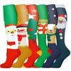 Christmas Compression Socks Breathable Comfortable Long Socks Funny Cartoon Pressure Sports Socks