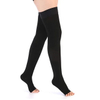 Breathable Open Toe Thigh High Varicose Veins 23-32 Mmhg Viscous Vein Medical Compression Socks