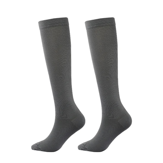 Running Cycling Horse Riding Unisex Nylon Athletic Compression Knee High Grip Socks