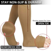 Side Zipper Closure Medical Leg Sleeve Calf Stocking Women Post Surgery Compression Socks for Nurses 20-30 Mmhg
