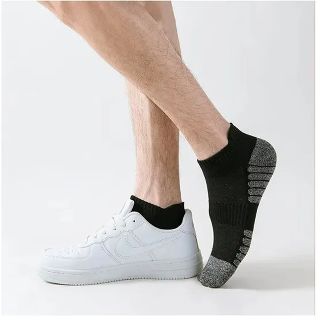 Customized Compression Short Socks Padded Golf Socks Sports Custom Thick Cushion Ankle Socks for Men
