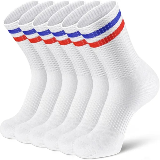 Long Football Socks Men White Soccer Socks Knee High Athletic Compression Socks