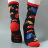 Mens Funny Cotton Crazy Socks Novelty Crew Compression Running Golf Socks