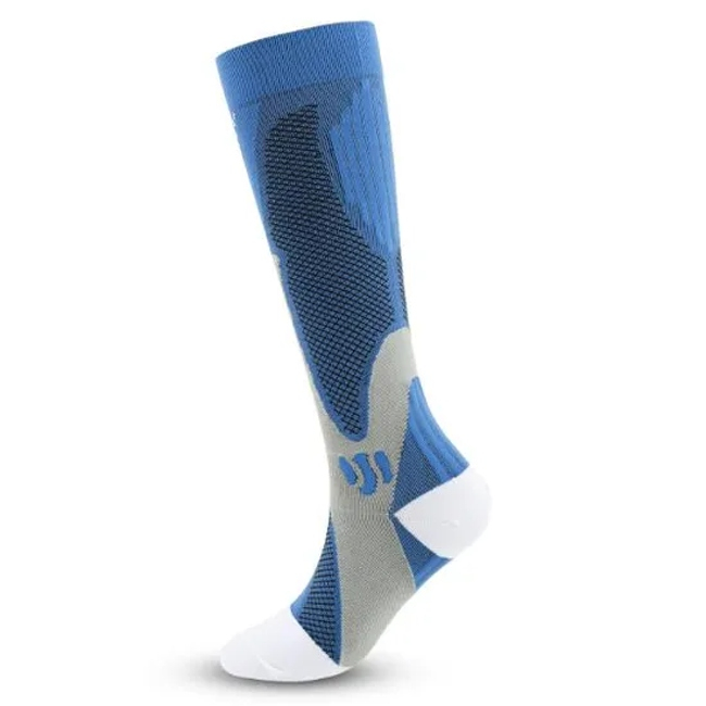 Private Label Knee High Compression Sports Running Socks High Elastic Pressure Socks Outdoor Cycling Compression Socks