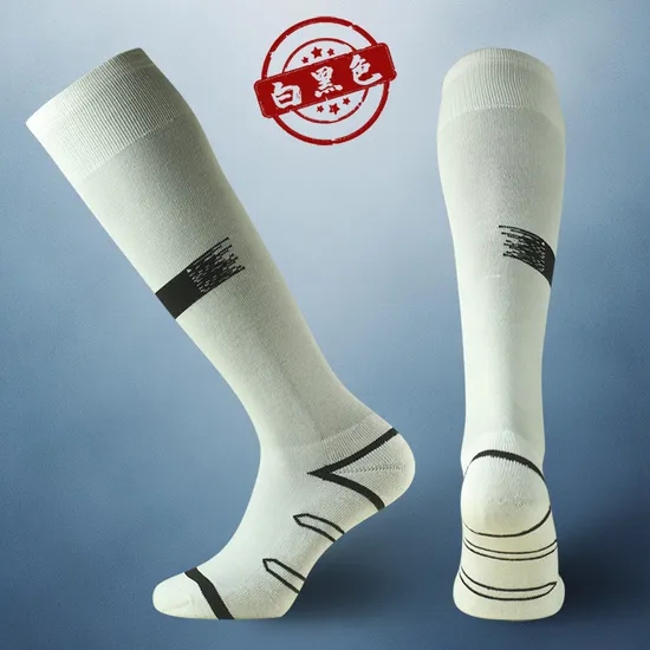 Customized ODM Long Tube Football Socks for Men, Thick Towel Bottom Training Sports Socks