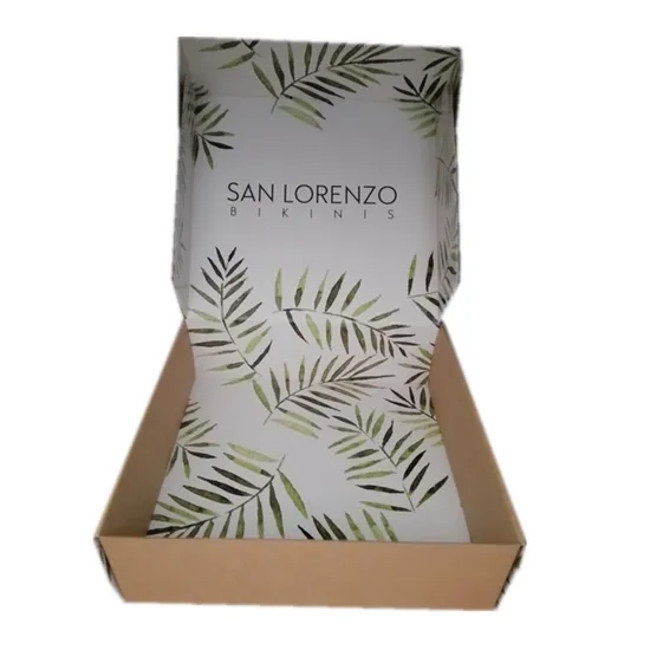 Custom Logo Printed Corrugated Paper Mailer Box for Apparel Underwear Socks Cosmetic Clothing