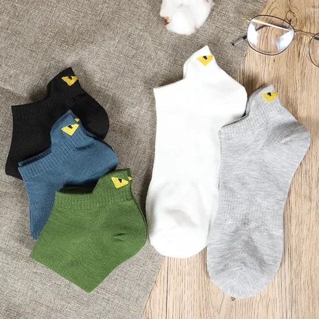 Socks Men′s Short Socks Summer Thin Sweat Absorbent Anti-Oduor Quick Drying Little Monster Shallow Socks Trendy Hundreds of Small Lift Ear Short Socks
