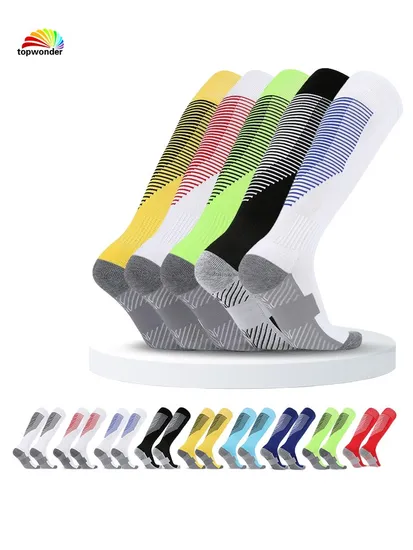 Customize Dry-Fit Knee High Sports Football Sock at Good Quality and Low Prices