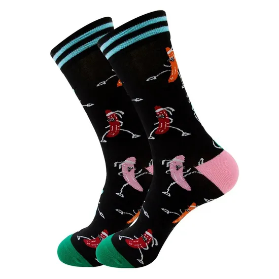 Wholesale Happy Socks Unisex Cotton Colorful Crew Street Fashion Casual Sox