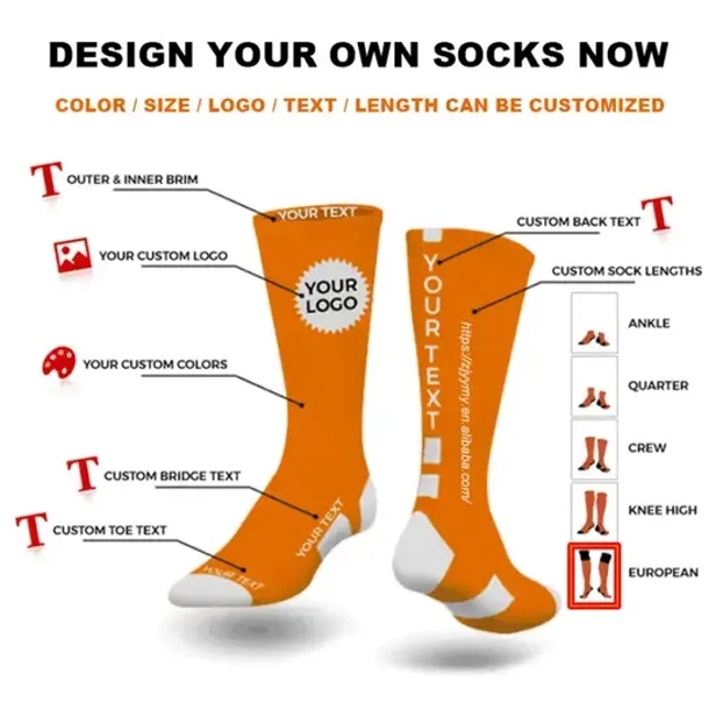 OEM Personalized Fashion Crew Custom Design Socks Bamboo Cotton Dress Sock