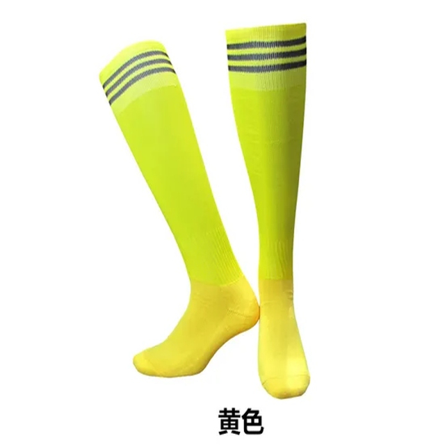 Gy9-Cdp501#Polyester Three-Strip Plain Plain MID-Length Football Socks for Adults