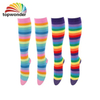 Customize All Designs of Colorful Rainbow Sock Striped Sock Over Knee High Sock in Many Colors, Sizes and Material