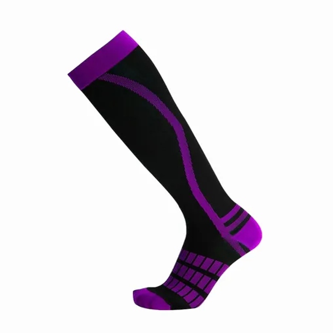 Elastic Copper Nylon Breathable Sports Compression Long Socks