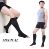3 Levels Knee High Open Toe Men Women Varicose Vein Compression Socks