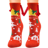 New Coral Velvet Christmas Warm MID-Tube Socks Couple Magnetic Holding Socks