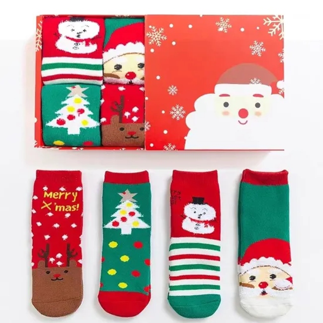 Christmas Socks Man Wear Happy Uniform Dress Socken Winter Crew 100% Cotton New Year Holiday Gift Socks