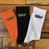 White Black and Orange Spring Fashionable Basketball Golf Sport Socks Men