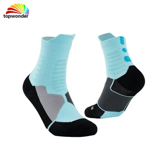 Customize All Types of Crew Cushion Terry Bottom Dry-Fit Sports Running Sock at Low Price and High Quality