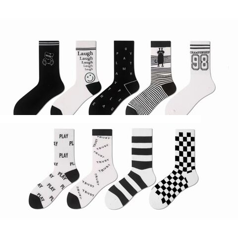 Cheap Funny women girl fashion crew cotton design socks