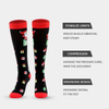 Custom Christmas Medical Compression Support Socks 15-20 Mmhg Halloween Compression Socks