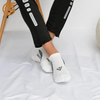 Qlm-323-6 Breathable Cotton Compression Sports Ankle White Socks for Summer