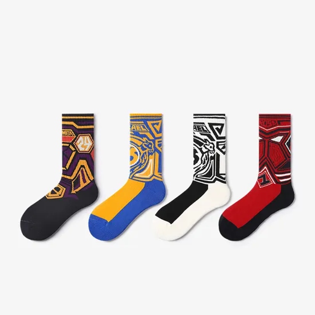 Unisex Man Custom Wholesale Fashion Cotton Men Compression Crew Socks