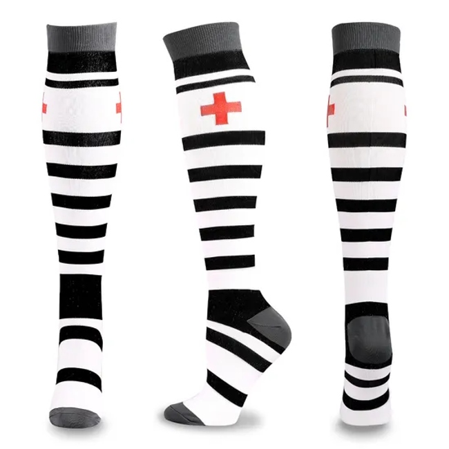 Compression Low Price Custom Unisex Wholesale Cotton Over High Sport Socks