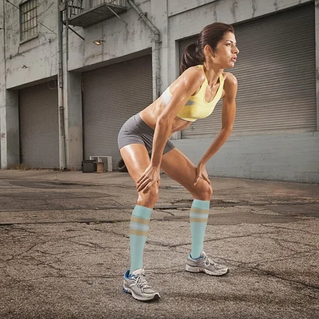 Custom Logo Designer Manufacturer 20-30mmgh Cycling Sports Compression Socks