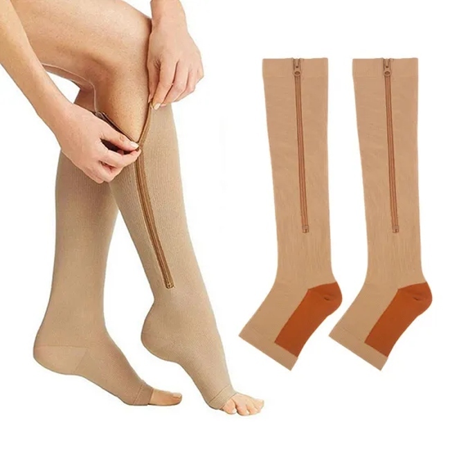 Nice-Looking High Quality Compression Socks with Customized Pattern Sports Socks for Young Man and Woman