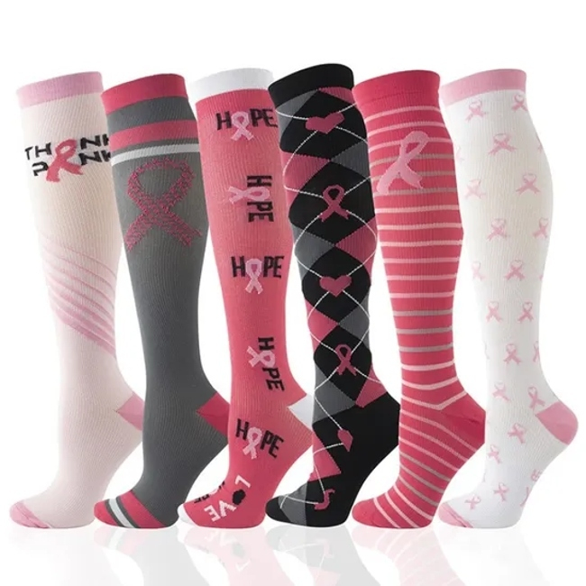 Novelty Quality Sports Compression Socks for Unisex Adults with Custom Logo