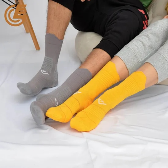 Qlm-293-10 100% Cotton Winter Warm Compression Crew Seamless Socks Stockings Hosiery