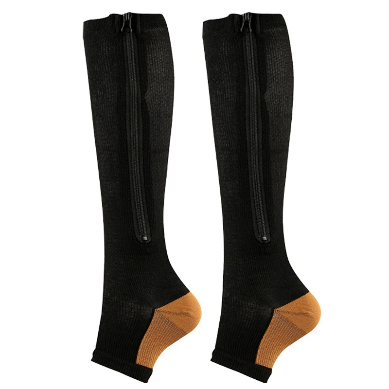 bespoke products Compression Socks Zipper Varicose Socks Outdoor Running Fitness Hiking Sports Socks Medical Care Anti Fatigue 