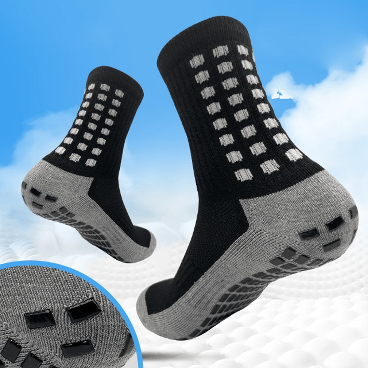 prompt dispatch of thick adhesive anti slip sweat absorbing sports football socks, basketball socks, yoga 