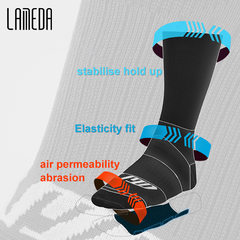 New Arrival Men's Sports Compression Socks Varicose Veins Cycling Socks Nursing Running Compression Socks Nurse Outdoor Natural 