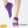 Private Label Yoga Socks Comfort Dot Glue Five-finger Socks Women's Professional Non-slip Pilates Sports Cotton Yoga Split Toe 