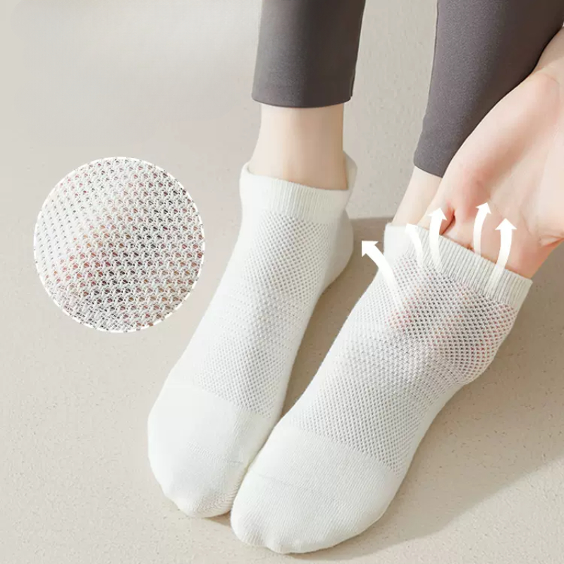 Domestic Brand Women Breathable Pilates Socks Anti-Slip Five Toe Yoga Socks Quick-Dry Cotton Ladies Ballet Dance Elasticity 