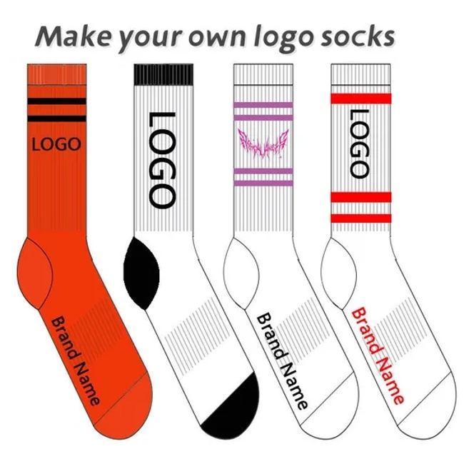 OEM Athletic Custom Logo Socks Men Unisex Cotton Socks Elite Customized Sport Crew Socks