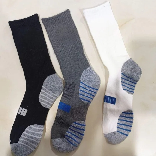 Anti Bacterial Breathable Skin-Friendly Men′s Fashion Cotton Ankle Crew Running Jogging Sports Terry Cushion Sock