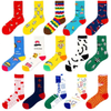 OEM Design Your Own Fancy Novelty Embroidery Sock Men Pattern Logo Chaussettes Customize Cotton Unisex Crew Logo Socks