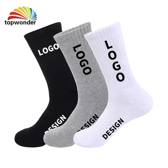 Custom Sock Sports Sock Stripe Sock Running Sock Athletic Sock by Adding All Designs of Logos in Various Sizes, Material and Colors