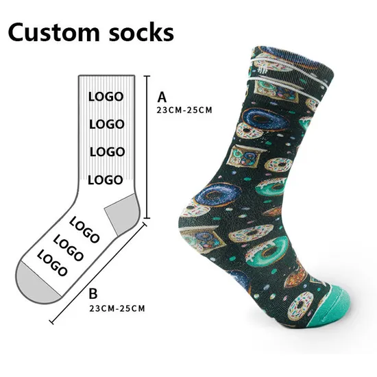 Xianghui Custom Logo Acquard Mens Novelty Sublimation 3D Printed Custom Socks