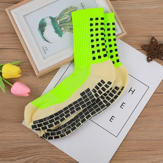 Cotton Custom Stylish Crew Socks Sport Unisex Men Women Soccer Football Non Slip Grip Crew Cotton Socks Sports Socks Spandex Jacquard Cotton Socks