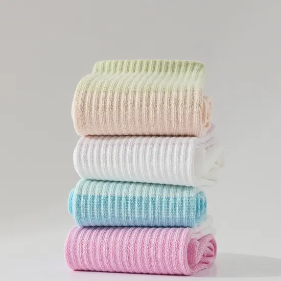 High Quality Cotton Tie Dye Silicone Grip Custom Design Logo Ruffle Anti Slip Middle Tube Crew Sports Socks Spring Women Fitness Dancing Pilates Yoga Socks