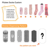 Anti-Slip Custom Design Embroidered Women Grip Sock Cotton Custom Logo Fitness Yoga Pilates Socks